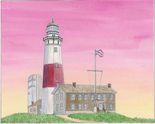 Montauk Lighthouse at Sunset 8 X 10