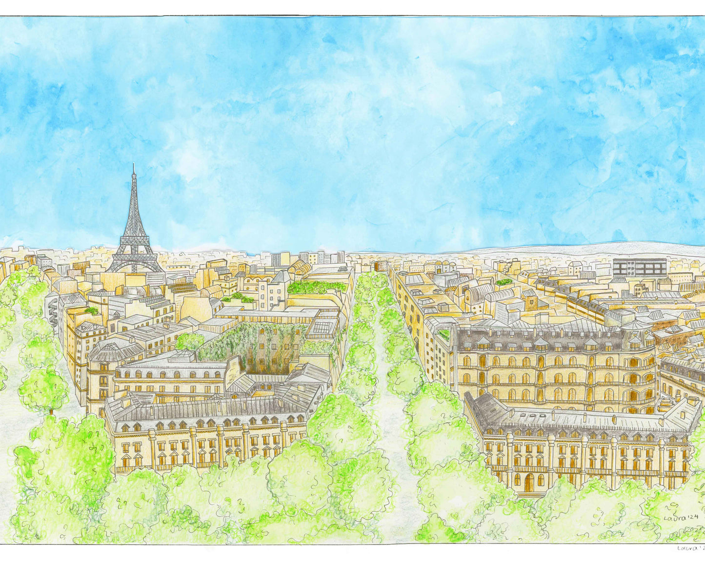 Paris View 8 X 10